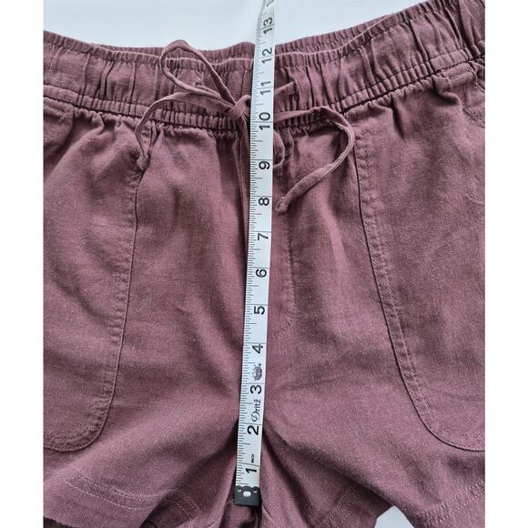 Gap Shorts Womens Size Small Linen Blend Peppercorn Pull On Pockets 3 In NWT - Picture 8 of 10